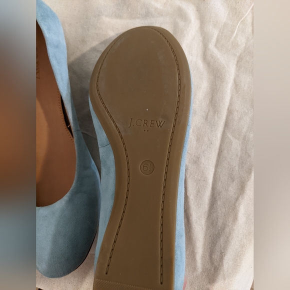 J.crew suede ballet flats pale mint new 6.5 - Picture 3 of 3
